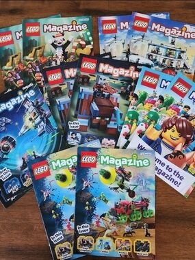 Lego Magazine Collection - Bright Green Blue Red Covers